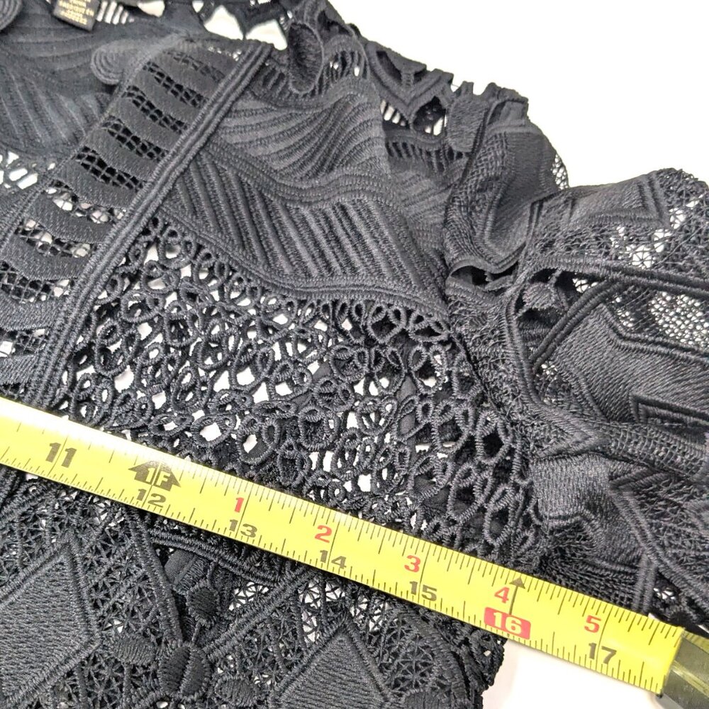 SOLDTed Baker London Black Lace Jacket Blazer Size 0 Open Sheer Dalmy Cropped - Picture 11 of 16